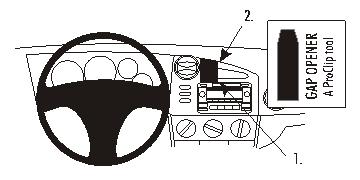 Brodit ProClip montážna konzola pre Toyota Matrix 05-09, na stred