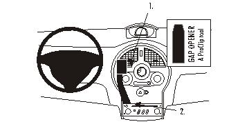 Brodit ProClip montážna konzola pre Renault Modus 05-13, Grand Modus 05-12, na stred vľavo