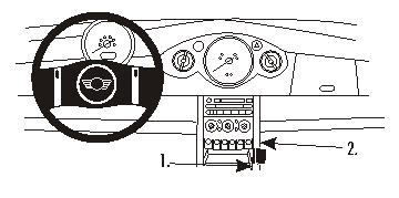 Brodit ProClip montážna konzola pre Mini Cooper Convertible 01-07, Mini Cooper 01-06, na stred dolu