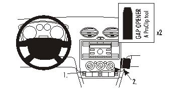 Brodit ProClip montážna konzola pre Ford Focus 05-10, na stred vpravo