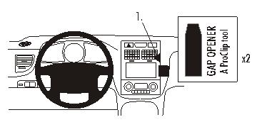 Brodit ProClip montážna konzola pre Kia Sportage 05-10, na stred vpravo