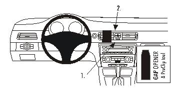 Brodit Proclip pre BMW 318-330/E90/E91/ E92/E93 05-12 (bez navigácie, nie drevený dekor), na stred
