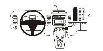 Brodit ProClip montážna konzola pre Volkswagen Golf Plus 05-09, Tiguan 08-09, na stred vpravo