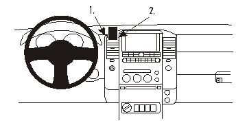 Brodit ProClip pre Nissan King Cab 07-10/Navara 06-10/Pathfinder 05-10/Fontier05-08, na stred vľavo