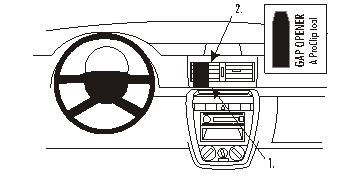 Brodit ProClip montážna konzola pre Volkswagen Fox 05-11, na stred
