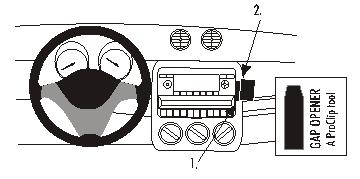 Brodit ProClip montážna konzola pre Smart ForFour 04-06, na stred