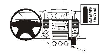 Brodit ProClip montážna konzola pre Nissan X-Trail 04-07, na stred vpravo