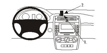 Brodit ProClip montážna konzola pre Mercedes Benz B-Class 05-11, na stred