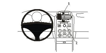 Brodit ProClip montážní konzole pro Suzuki Grand Vitara 05-15, na střed vlevo