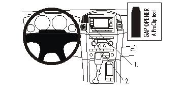 Brodit ProClip montážna konzola pre Jeep Grand Cherokee 05-07 (len s navigáciou), na stred