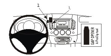 Brodit ProClip montážna konzola pre Mitsubishi L200 06-15, na stred vľavo