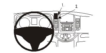 Brodit ProClip montážna konzola pre Nissan Note 06-12, na stred vľavo