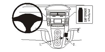 Brodit ProClip montážna konzola pre Toyota Yaris 06-11, na stred vpravo