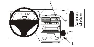 Brodit ProClip montážna konzola pre Fiat Punto Grande 06-13, na stred vpravo
