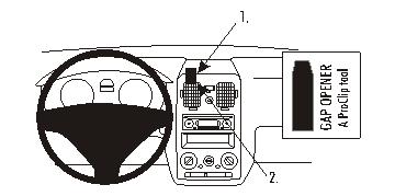 Brodit ProClip montážna konzola pre Hyundai Getz 06-10, na stred vľavo