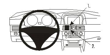 Brodit ProClip montážna konzola pre BMW 520-545/M5 E60, E61 04-10, na stred