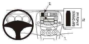Brodit ProClip montážna konzola pre Toyota RAV 4 06-14 USA/RAV 4 EV 12-14 USA, na stred