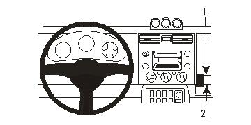 Brodit ProClip montážní konzole pro Toyota FJ Cruiser 07-15, na střed vpravo
