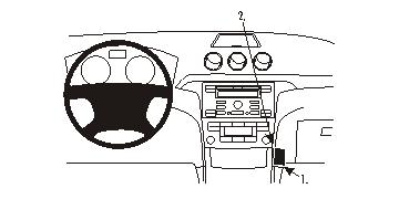 Brodit ProClip montážna konzola pre Ford S-Max 06-15/Galaxy 07-14, na stred vpravo dole