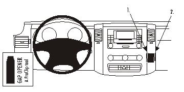 Brodit ProClip pre Mercedes Benz Sprinter 07-18/Volkswagen Crafter 07-16, na stred vpravo
