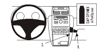 Brodit ProClip montážna konzola pre Suzuki SX4 07-15, Fiat Sedici 07-09, na stred