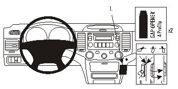 Brodit ProClip montážna konzola pre Kia Optima 06-10, Magentis 07-10, na stred