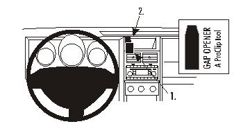 Brodit ProClip montážna konzola pre Dodge Nitro 07-10 - nie pre vozidlá s továrenskou navigáciou, na stred