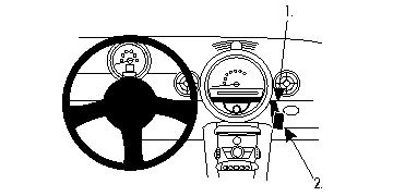 Brodit ProClip pre Mini Cooper 07-14/Clubman 08-15/Convertible 08-16 (bez hornej priehradky), na stred