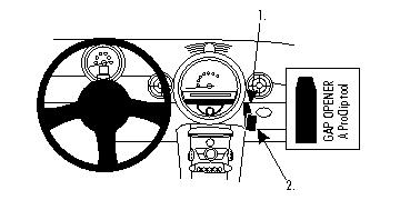 Brodit ProClip pro Mini Cooper/Clubman/Coupe/Convertible/One 07-14 (s horní přihrádkou), na střed