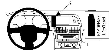 Brodit ProClip montážna konzola pre Audi A4 Avant 08-09, A5 07-09, S5 07-09, S4 Sedan 08-09,na stred