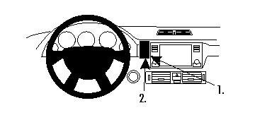 Brodit ProClip montážna konzola pre Land Rover Range Rover 02-12, na stred vľavo
