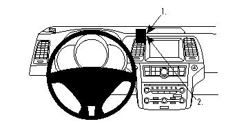 Brodit ProClip montážna konzola pre Nissan Murano/CrossCabriolet 09-14, na stred