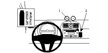 Brodit ProClip montážna konzola pre Smart ForTwo 08-10, NIE pre modely s priehradkou, na stred