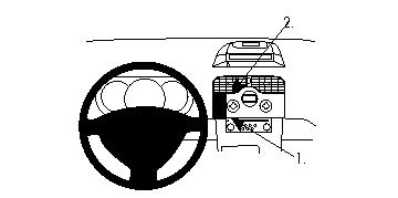 Brodit ProClip montážna konzola pre Renault Kangoo 08-13, na stred