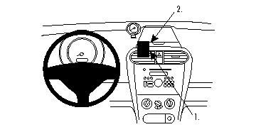 Brodit ProClip montážní konzole pro Opel Agila 08-15, Suzuki Splash 08-14, na střed