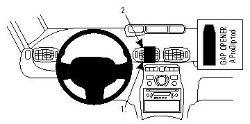 Brodit ProClip montážní konzole pro Citroen C3 Picasso 09-18, na střed vlevo
