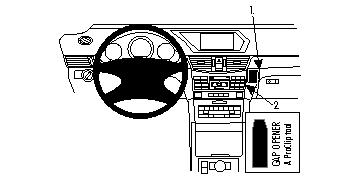 Brodit ProClip Mercedes Benz E-Class (200-430) Sedan 2009-13, na střed