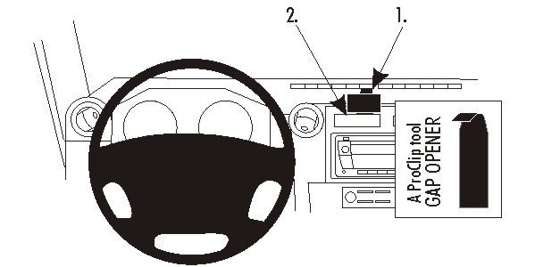 Brodit ProClip montážní konzole pro Toyota LandCruiser 70 08-23, na střed