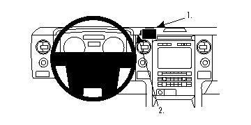 Brodit ProClip montážna konzola pre Ford F-Series 150 09-14/Lincoln Mark LT 10-15, na stred vľavo