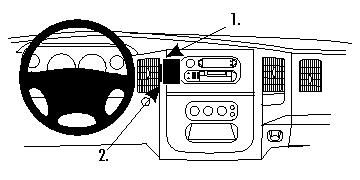 Brodit ProClip montážna konzola pre Dodge Ram Pick Up 1500 02-05, na stred