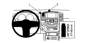 Brodit ProClip montážní konzole pro Nissan Pathfinder 08-12, POUZE pro tovární navigaci, na střed