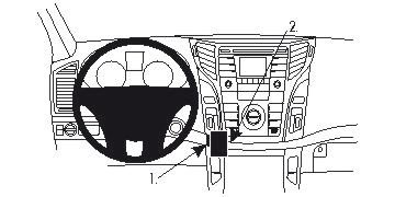 Brodit ProClip montážna konzola pre Hyundai i40 12-18, na stred