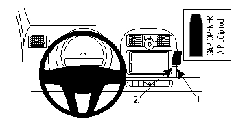 Brodit ProClip montážna konzola pre Smart ForTwo 11-14, na stred