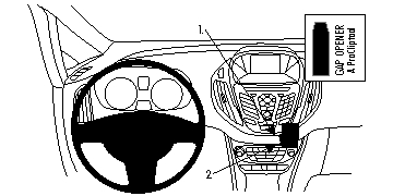 Brodit ProClip montážna konzola pre Ford B-Max 13-18, na stred vpravo