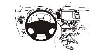 Brodit ProClip montážna konzola pre Nissan Pathfinder 13-21, na stred vľavo