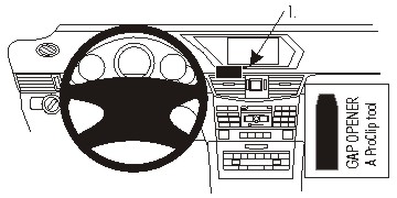 Brodit ProClip montážna konzola pre Mercedes Benz E-Class (200-430) Sedan 14-16, na stred