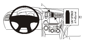 Brodit ProClip montážna konzola pre Citroen DS5 12-18, na stred