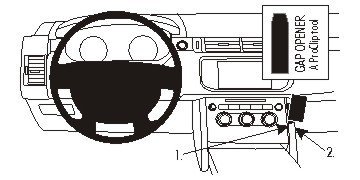 Brodit ProClip montážna konzola pre Land Rover Range Rover Sport 14-22, na stred vpravo