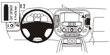 Brodit ProClip montážna konzola pre Chevrolet Silverado 2500/3500 Series 15-18