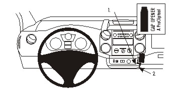 Brodit ProClip pre Citroen Berlingo Family/Transport/Peugeot Partner 08-18 (len automat), na stred